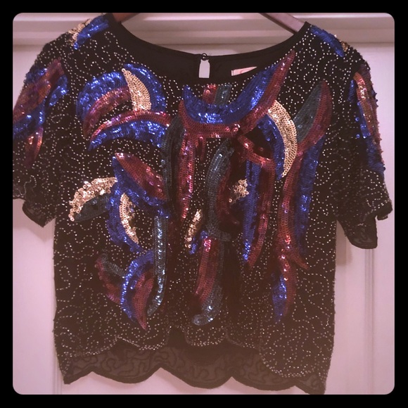 Beaded Crop Top - Picture 1 of 2